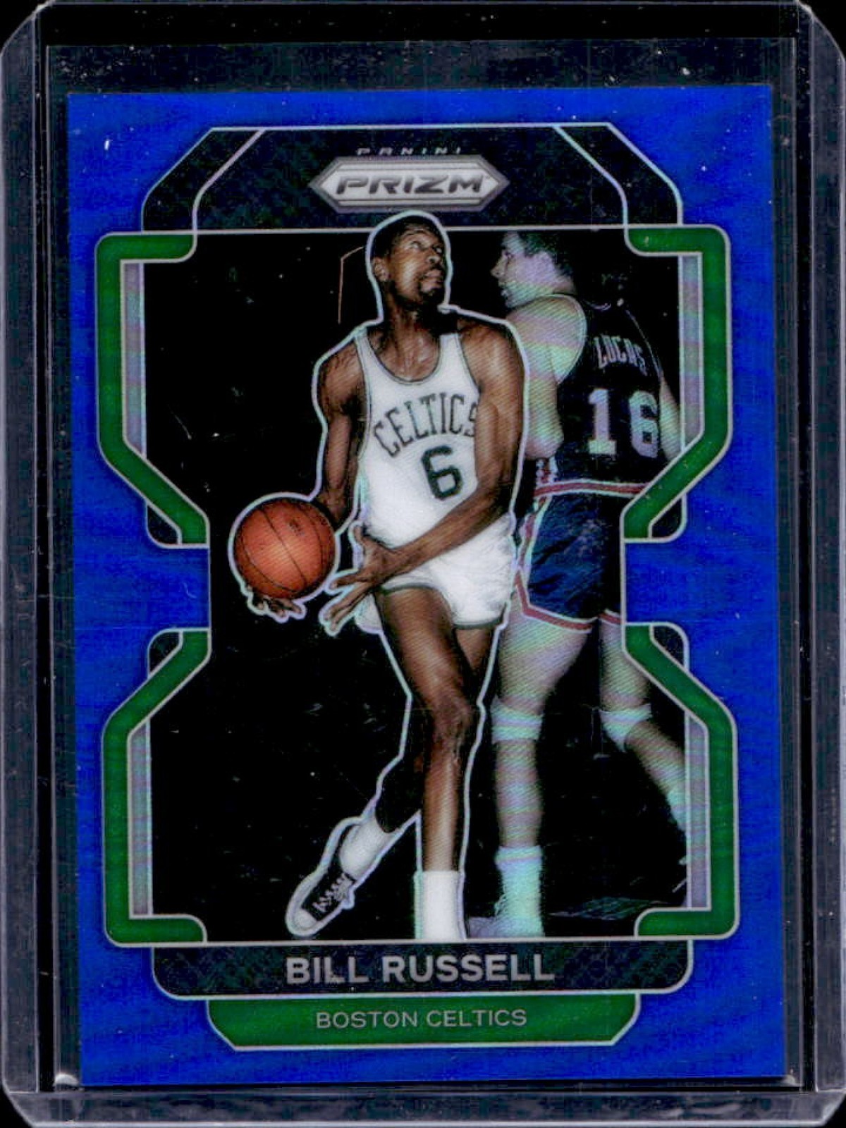 2021-22 Prizm Bill Russell Blue #14/199 Celtics