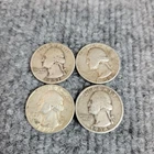 USA Lot of 4 Silver Washington Quarters 1934, 1953, 1951-D, 1962-O