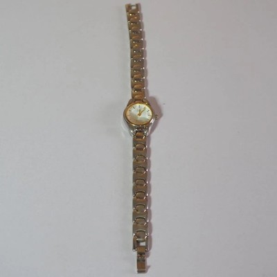 Q&Q Damen Armbanduhr Quartz Bicolor Silber Gold Elegant Vintage Japan Movt