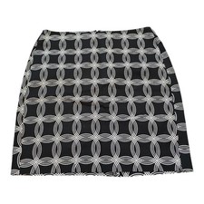 Banana Republic Black & White Geometric Print Pencil Skirt Size 4 Career New