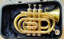 Jupiter JPT416 Pocket Trumpet with Case &ndash; Compact Bb Travel Horn with Case
