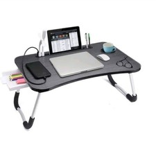 Black Sofa Side Table, Office Computer Desk, Foldable Bedside Table, Lazy Table