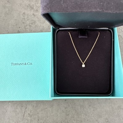 Tiffany Solitaire Diamond Pendant In 18k Rose Gold