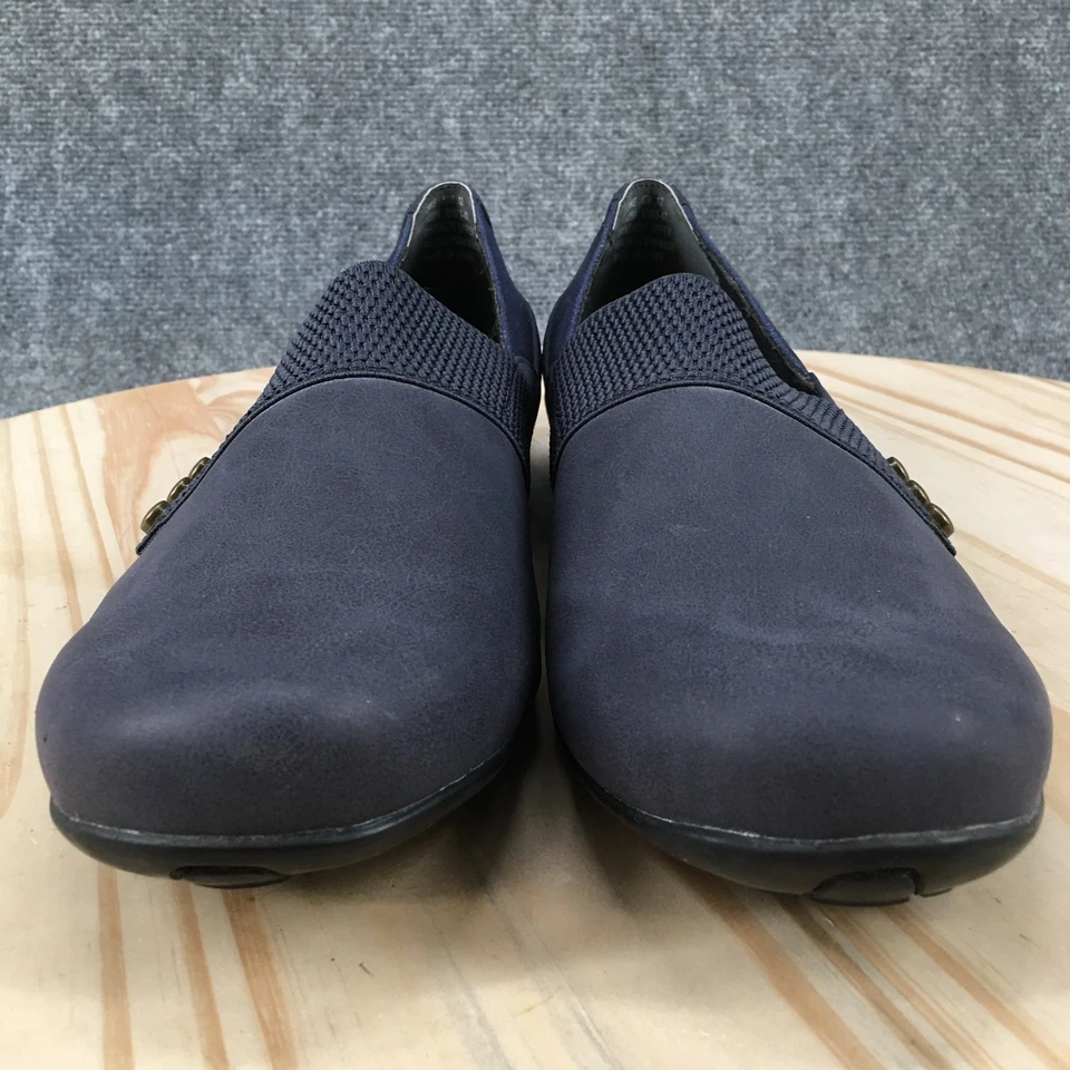 Ros Hommerson Zapatos Mujer 12 Pasteles Informales Mocasines Sin Cordones Pisos Azul Imitación Cuero Foto 4 de 4