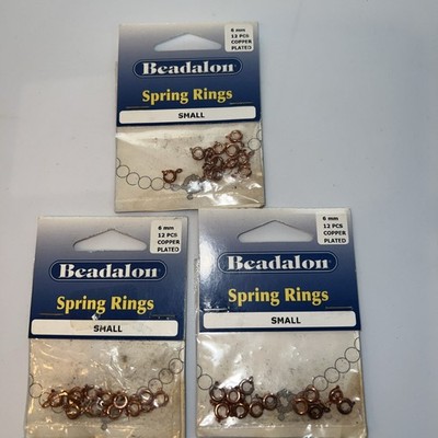 Beadalon Spring Rings Small Copper Lot Of 3 Jewelry Making