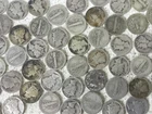 Silver Mercury Dime Roll 50 Cull damaged dirty lot coins