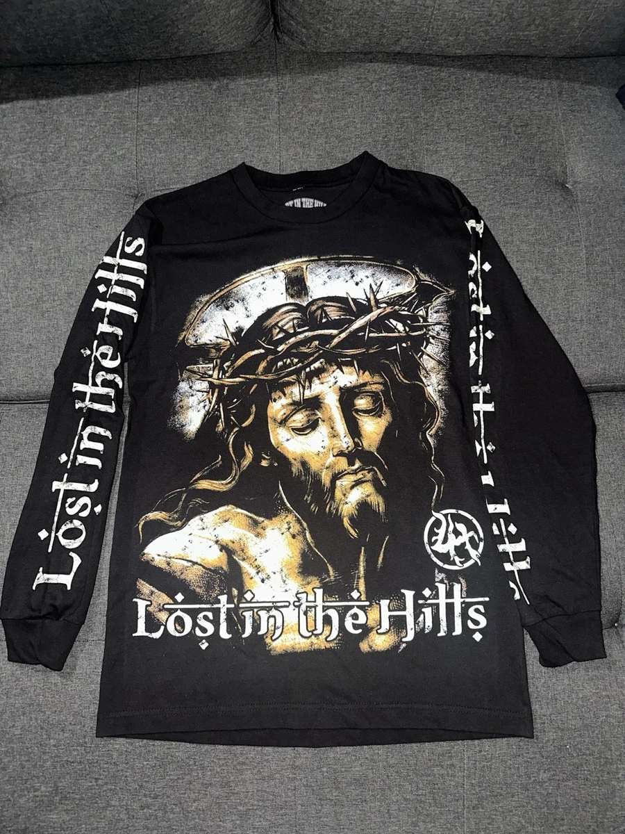 Lost in the Hills Black Jesus Crucifixion Wings Long Sleeve T