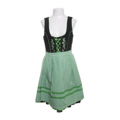Alphorn, Dirndl, Größe: 38, Schwarz/Grün/Weiß, Baumwolle/Polyester, Karo #MZn