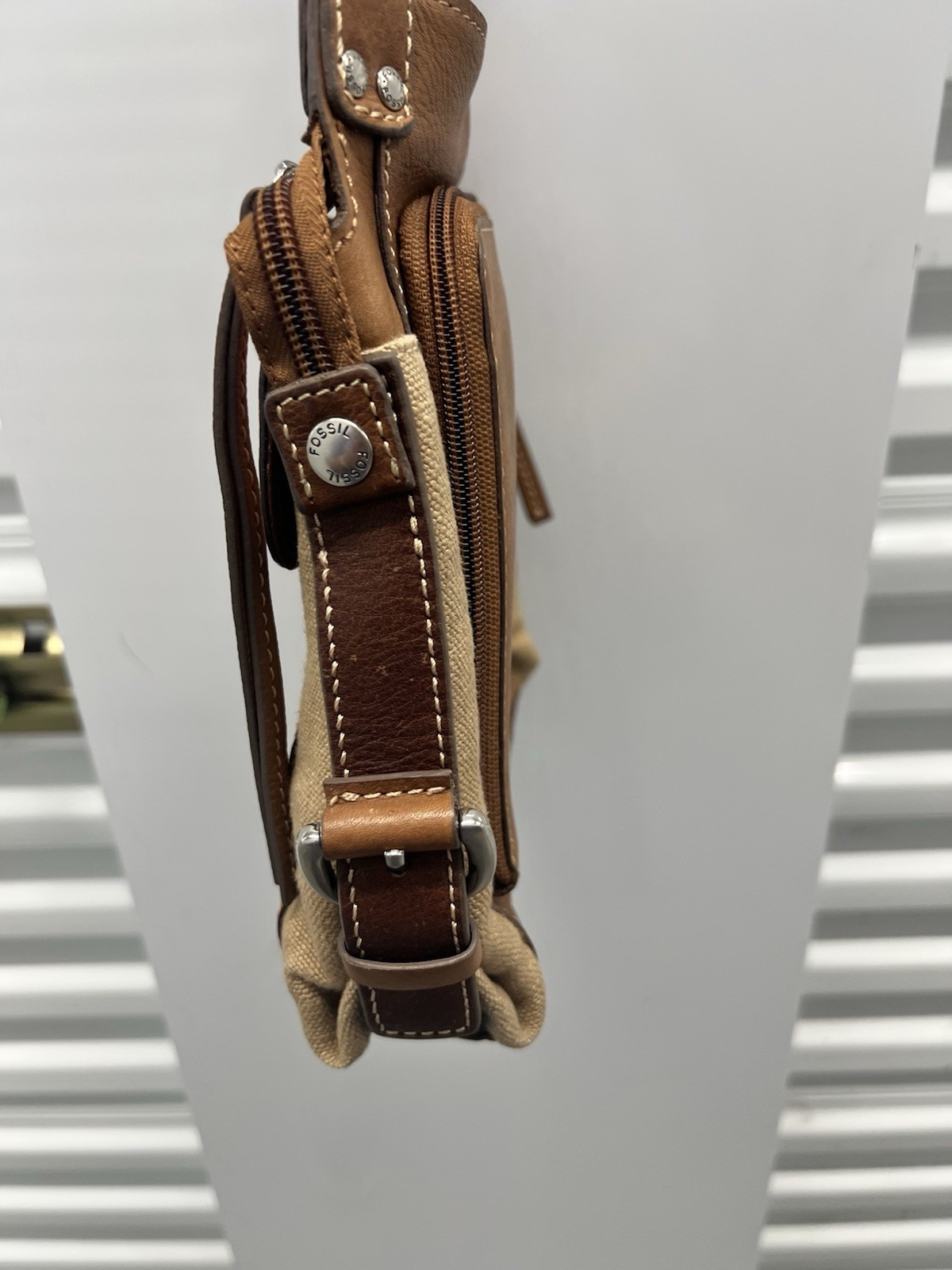 Fossil Striped Patchwork Leather Patchwork Crossb… - image 8