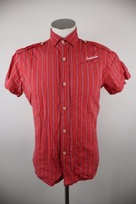 AMERICANINO Camisas Para Hombre Talla M Informales Camisa Vintage Algodón Manga Corta