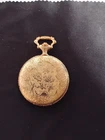 Vintage Ornate Floral Engraved Timex Pocket Watch - Hunter Case - RUNNING