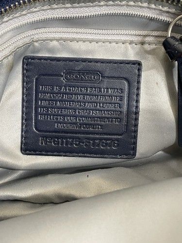 Coach Blue Signature Zip Top Tote Shoulder Bag - Picture 10 of 10