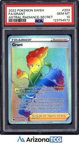 Pokemon 2022 Grant 203/189 Full Art Secret Rare Astral Radiance GEM MINT PSA 10