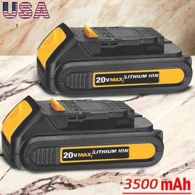 1-2Pack For DEWALT DCB201 20V Max Lithium-Ion Compact Battery DCB203  HOT