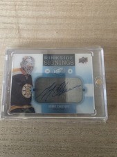 2014/15 Gerry Cheevers Upper Deck Ice Rinkside Signings