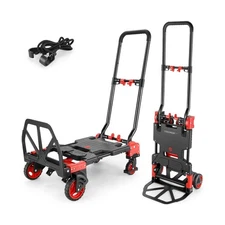 330LB Folding Hand Truck Moving Dolly, Hand Trucks Heavy Duty Combination of ...