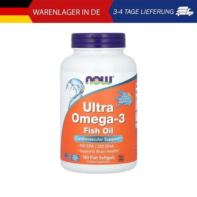 NOW Foods, Ultra Omega-3, 500 EPA/250 DHA, 180 Fischweichkapseln