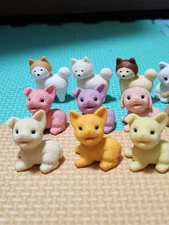 Iwako Funny Eraser Dog and Cat Rare Color #43a715