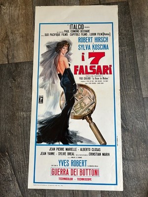 I 7 Falsari Vintage Movie Poster Italy Italian Locandina 1966 Sylva Koscina