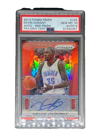 Kevin Durant #142 2013 Panini Prizm Autograph card