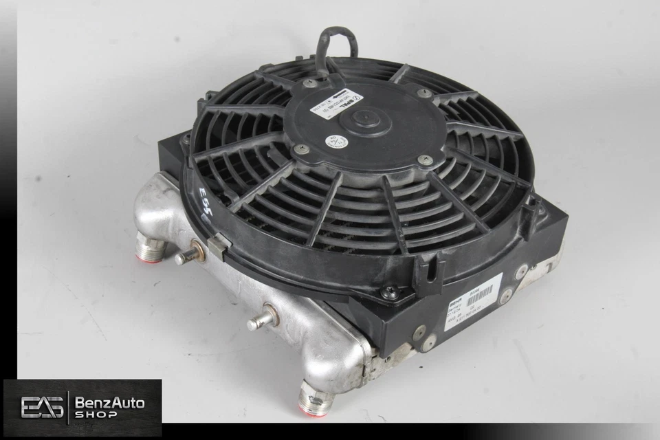 04-06 Mercedes W211 E55 AMG Engine Oil Cooler Radiator Shroud Fan Assembly OEM - Image 4 of 4