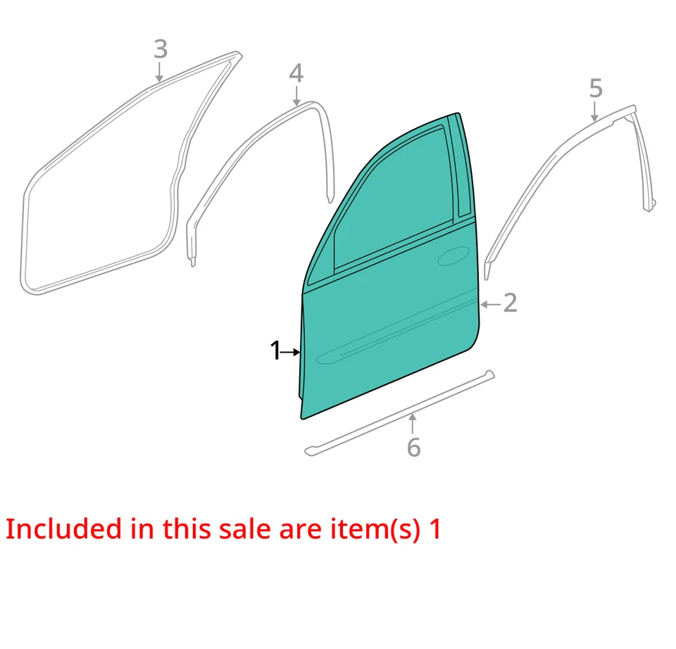 ПОДХОДИТ ДЛЯ ДВЕРИ CADILLAC CTS 2003-2007 FRT SI 88890953 - НОВАЯ ОТ ОРИГИНАЛЬНОГО ПРОИЗВОДИТЕЛЯ 88890953 - Изображение 2 из 3