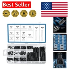 400pc Roll Pin Set, M1.5 M2 M2.5 M3 M4 M5 M6 Slotted Metric Spring Pins in Va...