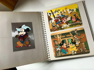Vintage 1978 Walt Disney Mickey Mouse Photo Album w/ Rare Collectible Postcards 