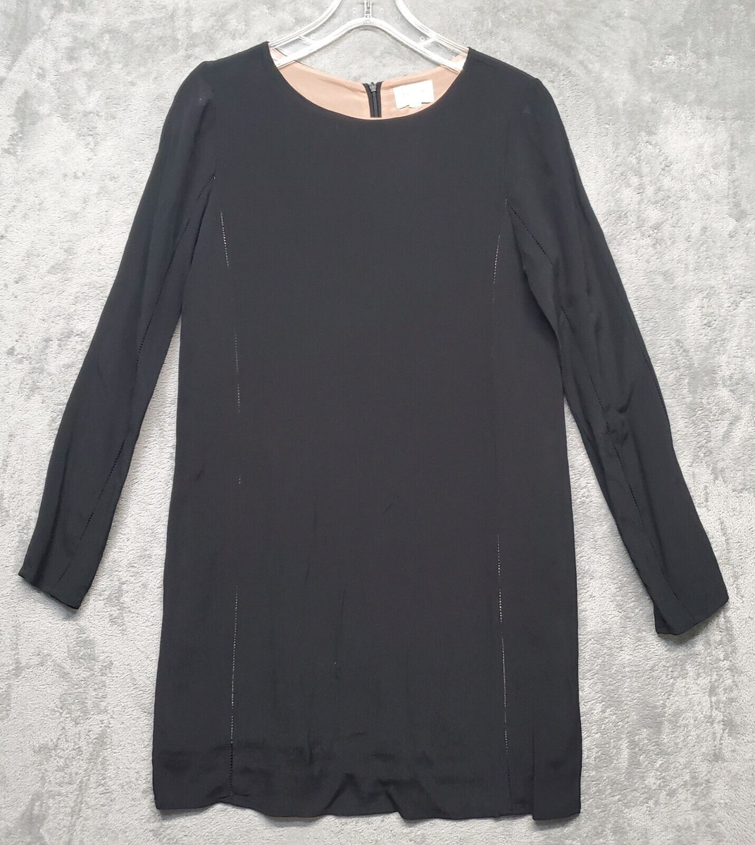 Everly Dress Womens Small Black with Beige Lining Long Sleeved Cut Out Detail | eBay Everly Dress Womens Small Black with Beige Lining Long Sleeved Cut Out Detail | eBay