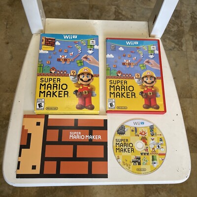 Super Mario Maker Wii U CIB Complete In Box Nintendo 2015 Bros Brothers
