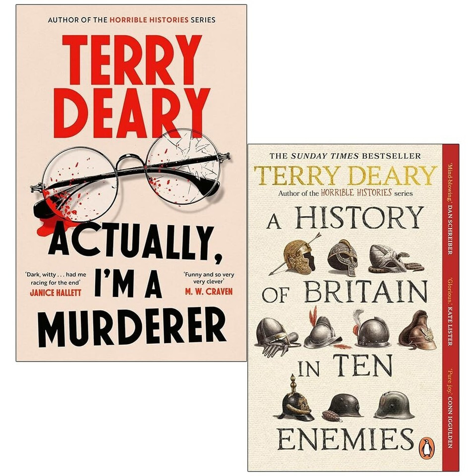 Terry Deary  2 Books Collection Set Actually, I'm A Murderer, History of Britain