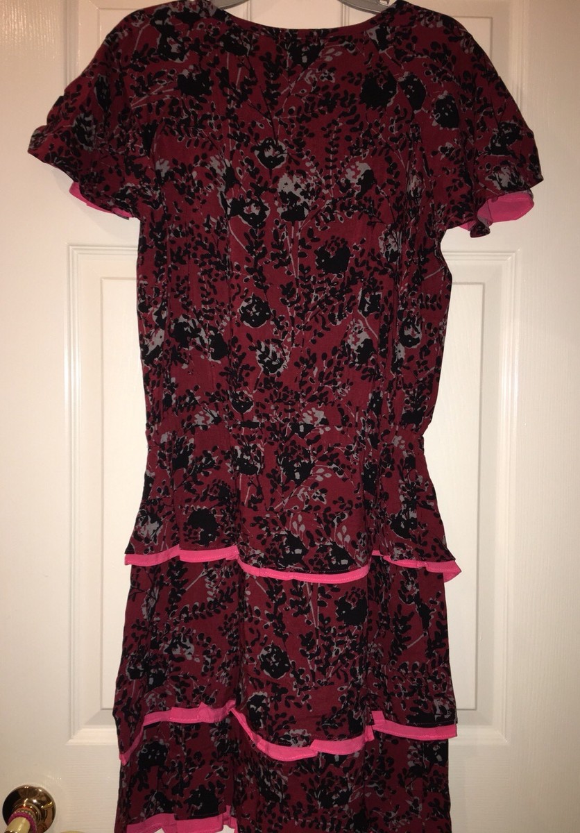 matilda jane burgundy dress Matilda Jane Burgundy Tulle Bottom Dress
