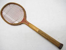 VINTAGE MARATHON WOODEN TENNIS RACQUET. ANTIQUE / DISPLAY