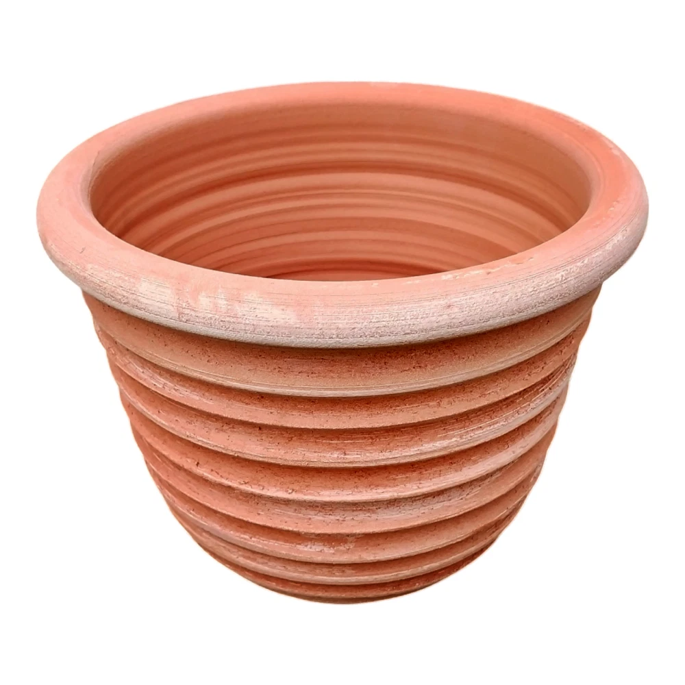 Set di 3 vasi da fiori di 40 cm di diametro in terracotta