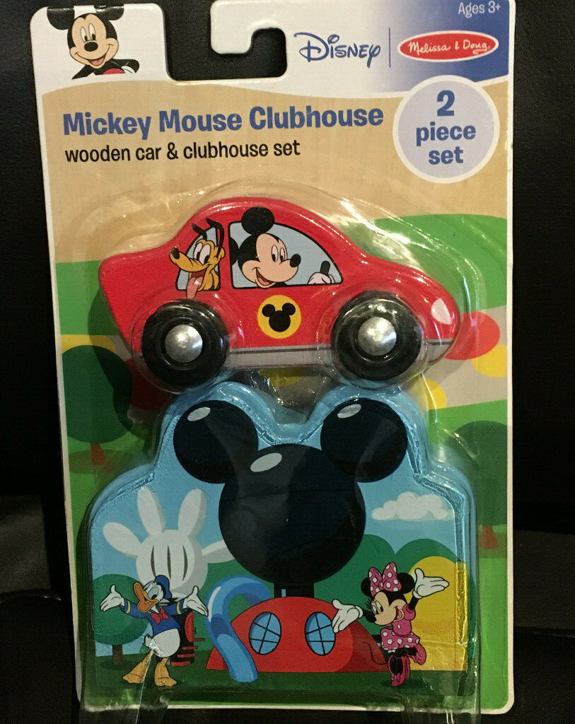 melissa and doug mickey mouse clubhouse deluxe wooden vehicles set