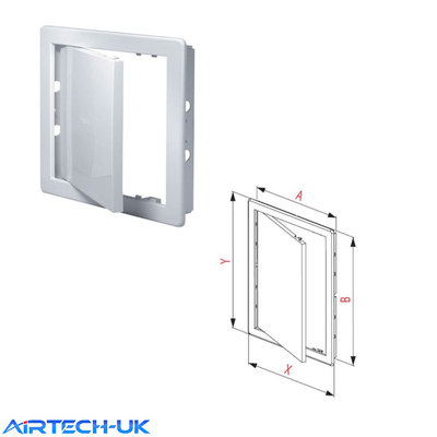 Pannello Di Accesso Bianco 200mm X 250mm ABS Plastica Ispezione Porta - Foto 3