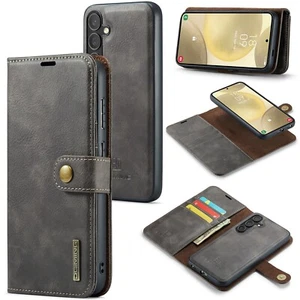 DG.MING Cowhide en cuir Détachable Wallet Case pour Samsung Galaxy S25 / S25+