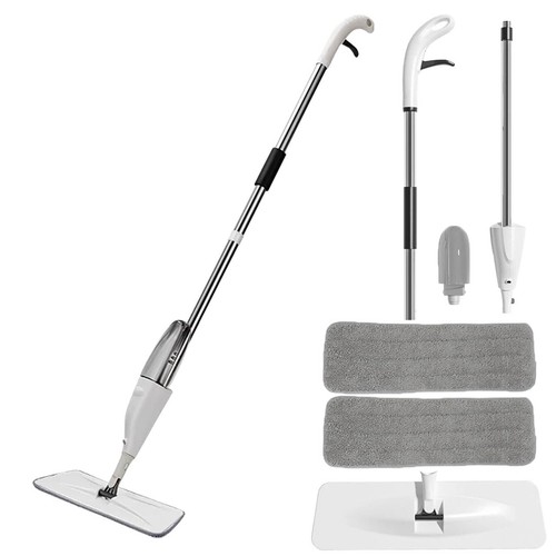 Spray Mop Microfibre Pad Floor Cleaning Mop for All floor types Bottle + 2 Pads - Picture 1 of 18