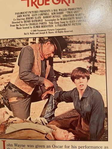 TRUE GRIT Paramount Used VHS 1989 John Wayne Glen Campbell Kim Darby Western - Picture 4 of 5