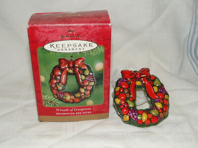 Hallmark 2001 - WREATH OF EVERGREENS Keepsake Ornament