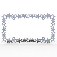 Polished Stainless Chrome Car Truck License Plate Frame Star Stars Star - 1 P... on sale Polished Stainless Chrome Car Truck License Plate Frame Star Stars Star - 1 P... on sale