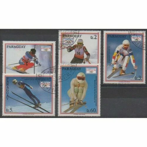 Timbres du Paraguay oblitérés, sur jeux olympiques