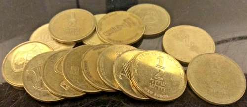Lot of 18 Israel Half 1/2 Shekel Coin Israeli Sheqel Official Currency Money