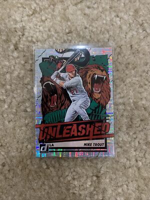 2021 Panini Donruss Unleashed Vector Holo Mike Trout #UNL2 Angels Insert SP 