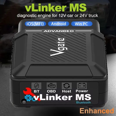 Bluetooth Car OBD2 Scanner Work in 12V or 24V Supports HS-CAN, MS-CAN,SW-CAN Etc