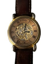 Wrangler Women’s Goldtone 9” Watch Brown Leather Band New Battery