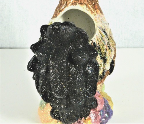 Hahn Vase mit Glitzer Unikat - Bild 7 von 8