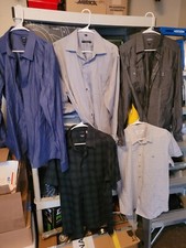 Mixed Dress Shirts Mens Large 2 Short Sleeve 3 Long