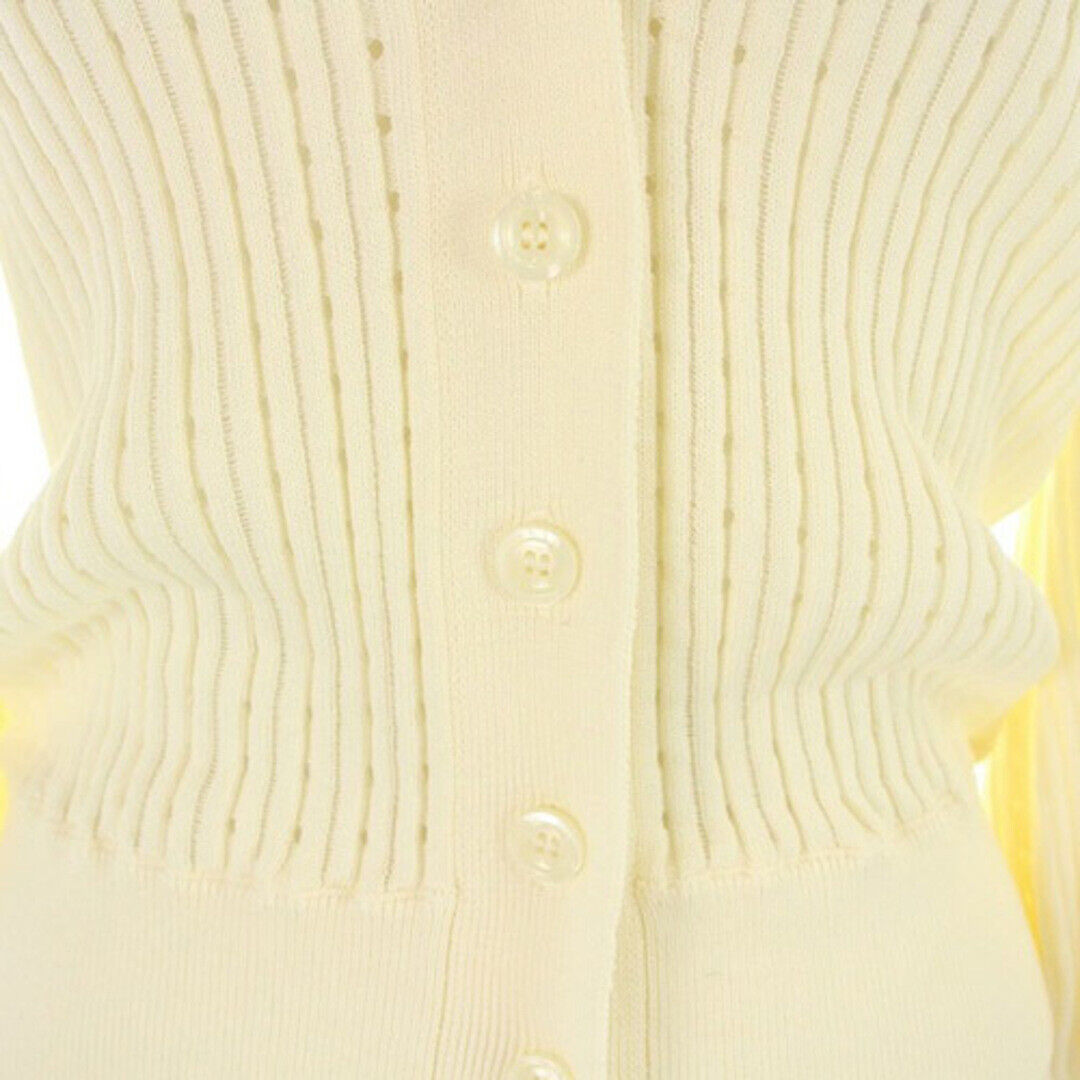 FreiD 21SS Needle Cut Puff Sleeve Knit Cardigan F White Used FreiD 21SS Needle Cut Puff Sleeve Knit Cardigan F White Used