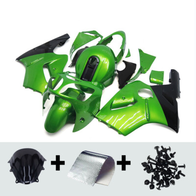 Green Black Bodywork Kit for Kawasaki Ninja ZX12R 2000 2001 ZX-12R 00 01 Fairing